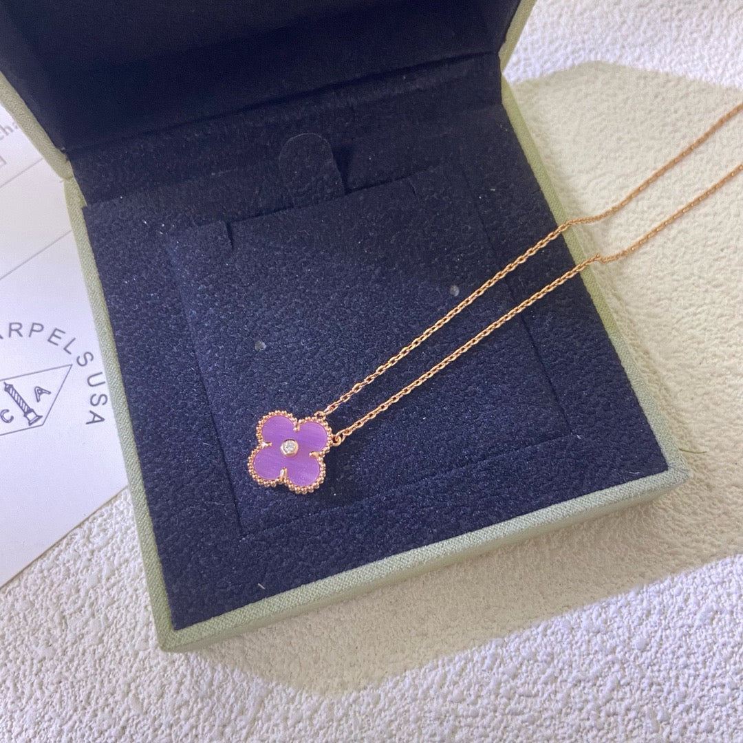 [Kincade Jewelery]Kincade 15MM DIAMOND  PURPLE VIOLET NECKLACE