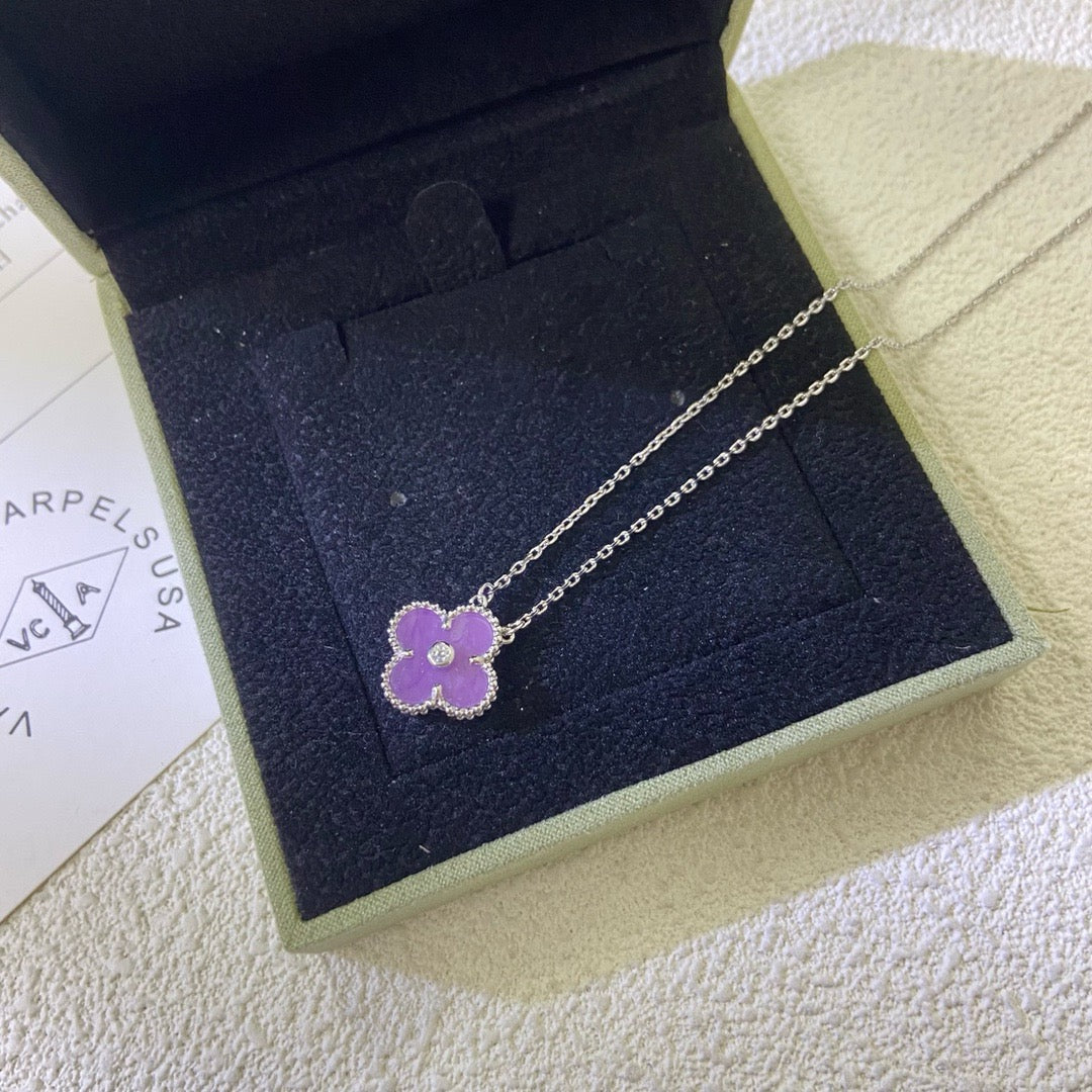[Kincade Jewelery]Kincade 15MM DIAMOND  PURPLE VIOLET NECKLACE