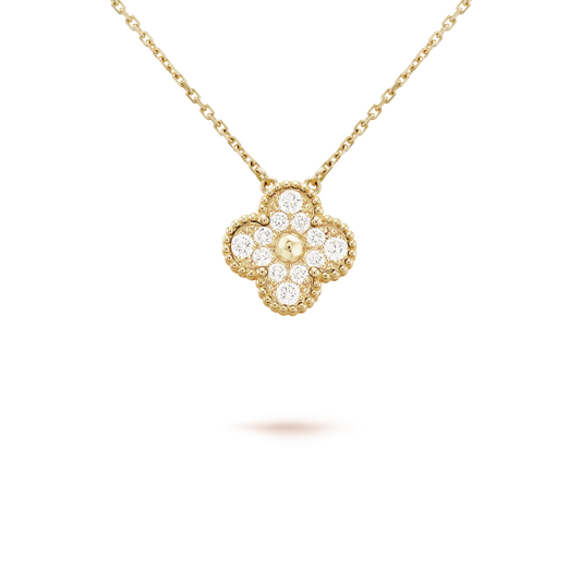 [Kincade Jewelery]Kincade 15MM DIAMOND SINGLE FLOWER NECKLACE