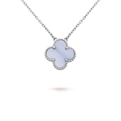 [Kincade Jewelery]Kincade 15MM BLUE CHALCEDONY NECKLACE SILVER