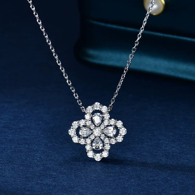 [Kincade Jewelery]LOOP NECKLACE FULL MOTIF DIAMOND 16MM MULTIPLE COLORS