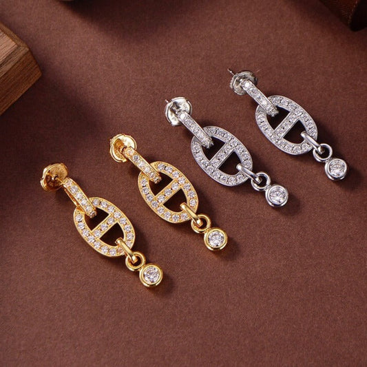 [Kincade Jewelery]HM CHAINE DIAMOND EARRINGS