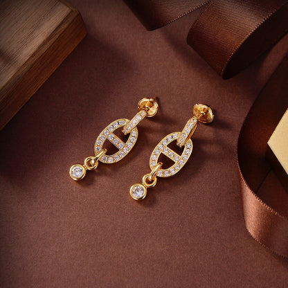 [Kincade Jewelery]HM CHAINE DIAMOND EARRINGS