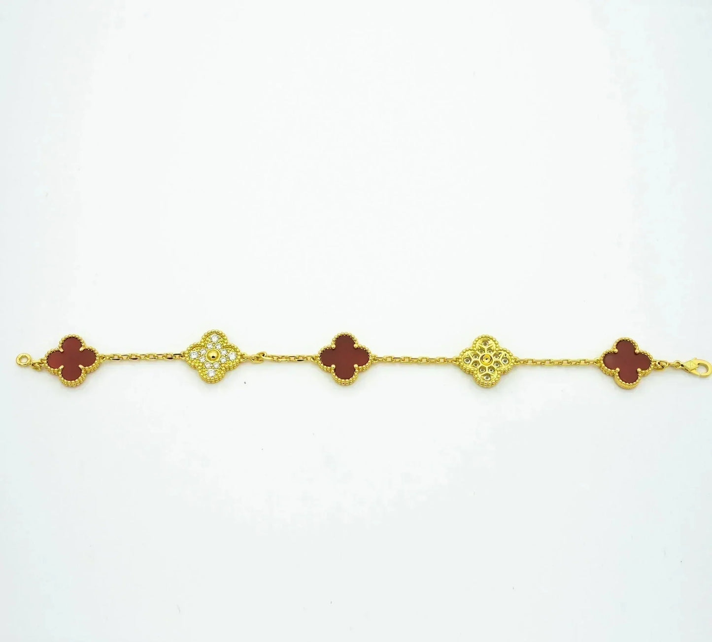 [Kincade Jewelery]Kincade 5 MOTIFS CARNELIAN DIAMOND BRACELET