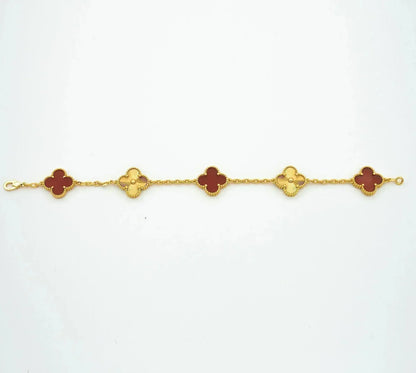 [Kincade Jewelery]Kincade  5 MOTIFS CARNELIAN GOLD BRACELET