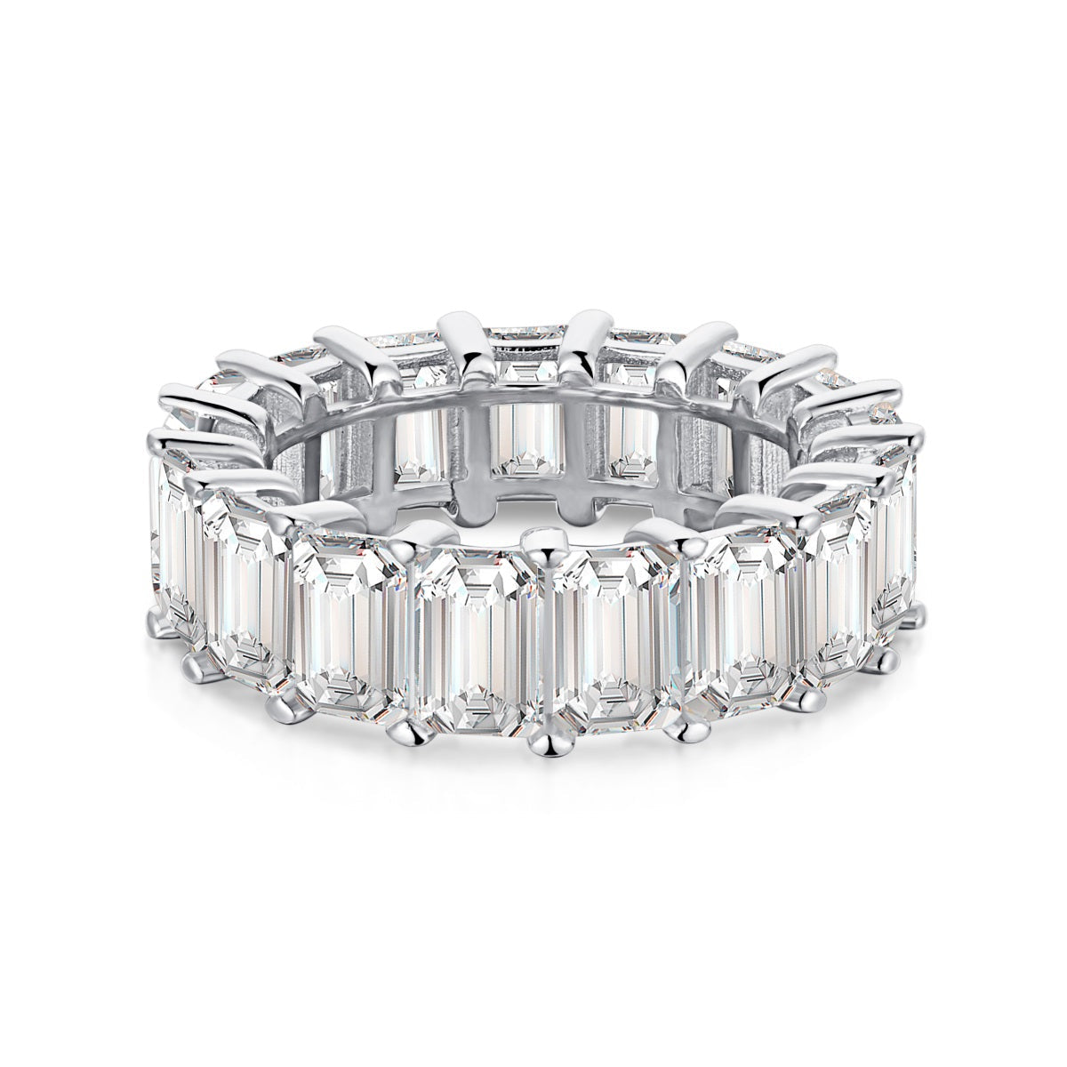 [Kincade Jewelery]0.75 Carat Elegant Emerald Cut Tennis Ring