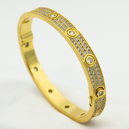 [Kincade Jewelery]LOVE BRACELET 6.1MM DIAMOND-PAVED 10 BIG DIAMONDS