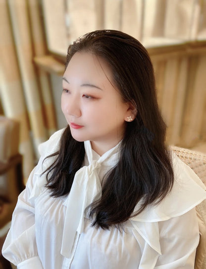 [Kincade Jewelery]STAR BLOSSOM STUD EARRINGS PINK GOLD DIAMONDS