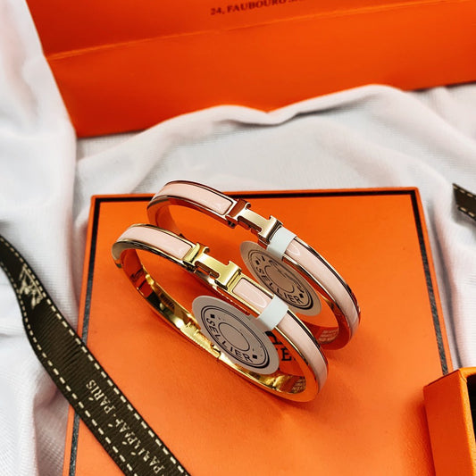 [Kincade Jewelery]CLASSIC HM CLIC  PINK 8MM ENAMEL BRACELET