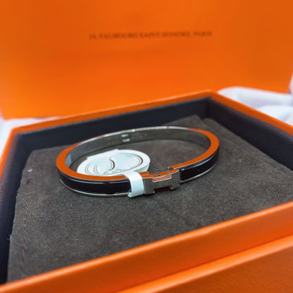 [Kincade Jewelery]CLASSIC HM CLIC BLACK 8MM ENAMEL BRACELET