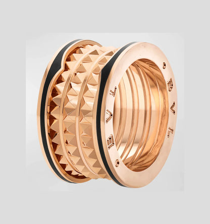 [Kincade Jewelery]ZERO 1 ROCK BLACK CERAMIC PINK GOLD LARGE MODEL