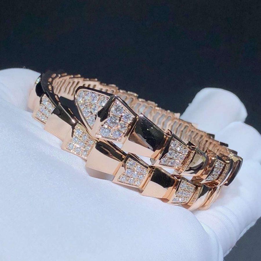 [Kincade Jewelery]SERPENTI WIDE BRACELET PINK GOLD DIAMOND