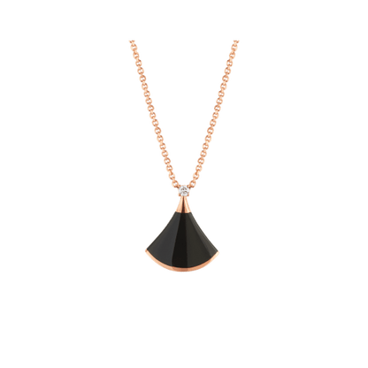 [Kincade Jewelery]DREAM NECKLACE ONYX 1 DIAMOND