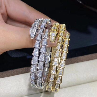 [Kincade Jewelery]SERPENTI BRACELET GOLD DIAMOND DOUBLE ROW
