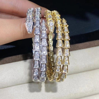 [Kincade Jewelery]SERPENTI BRACELET GOLD DIAMOND DOUBLE ROW