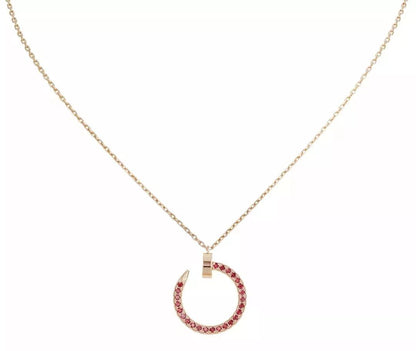 [Kincade Jewelery]JUSTE NECKLACE GOLD RED DIAMONDS