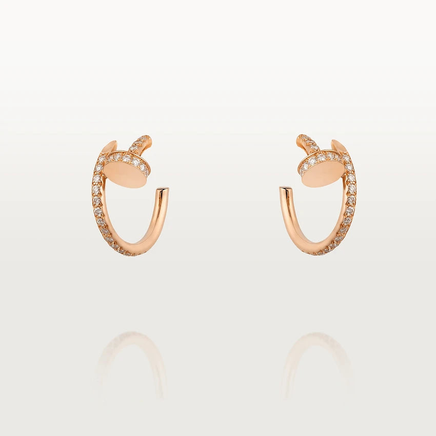 [Kincade Jewelery]JUSTE EARRINGS 12.75MM PINK GOLD DIAMOND
