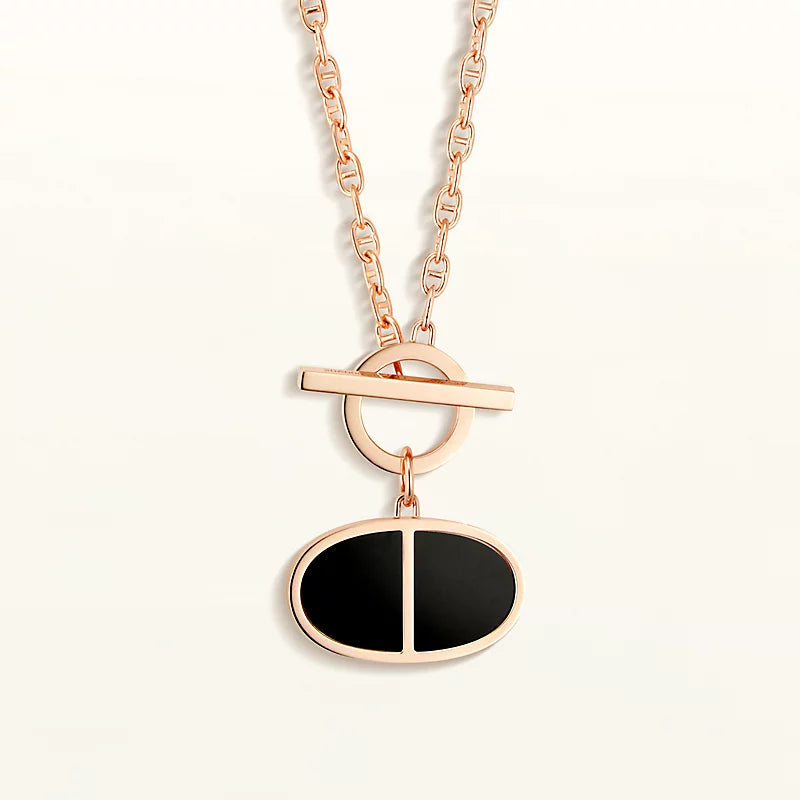[Kincade Jewelery]CHAINE VERSO BLACK CERAMIC NECKLACE