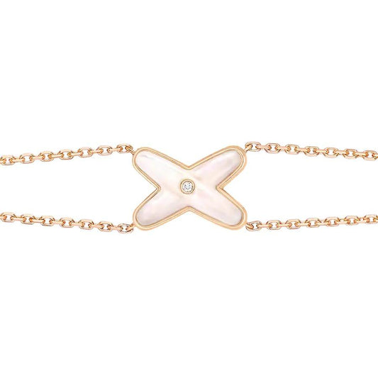 [Kincade Jewelery]JEUX BRACELET WHITE MOP PINK GOLD 1 DIAMOND