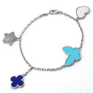 [Kincade Jewelery]LUCKY SPRING SILVER BRACELET 4 MOTIF