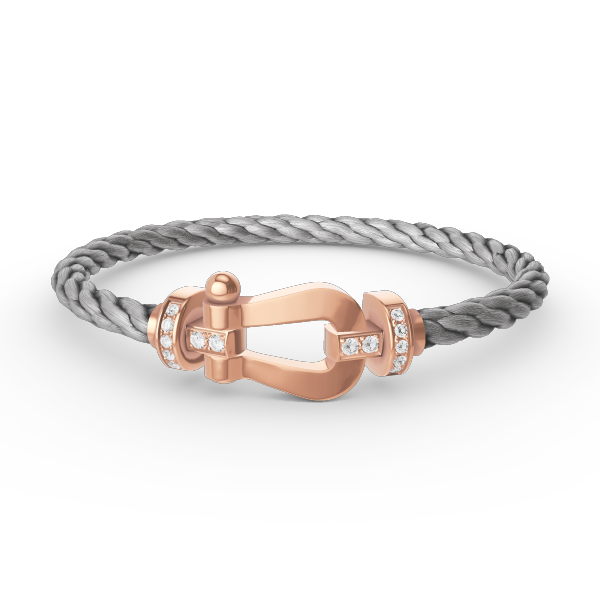 [Kincade Jewelery]FORCE LARGE HORSESHOE HALF DIAMOND BRACELET ROSE GOLD