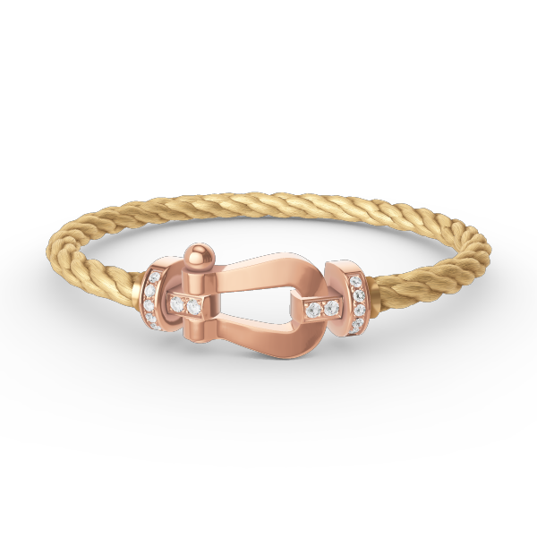 [Kincade Jewelery]FORCE LARGE HORSESHOE HALF DIAMOND BRACELET ROSE GOLD