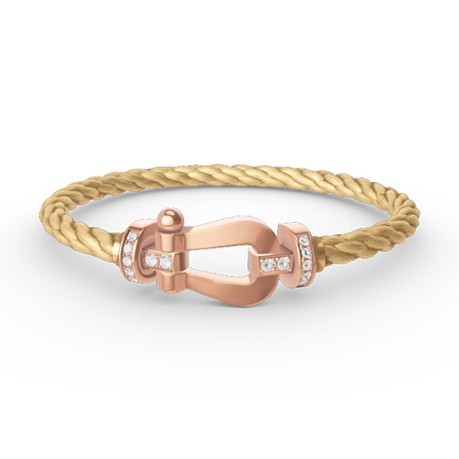 [Kincade Jewelery]FORCE LARGE HORSESHOE HALF DIAMOND BRACELET ROSE GOLD