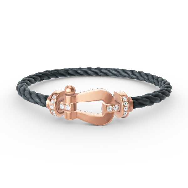 [Kincade Jewelery]FORCE LARGE HORSESHOE HALF DIAMOND BRACELET ROSE GOLD