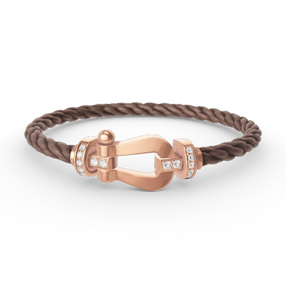 [Kincade Jewelery]FORCE LARGE HORSESHOE HALF DIAMOND BRACELET ROSE GOLD