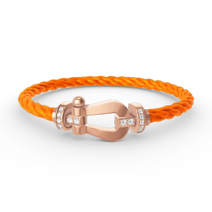 [Kincade Jewelery]FORCE LARGE HORSESHOE HALF DIAMOND BRACELET ROSE GOLD