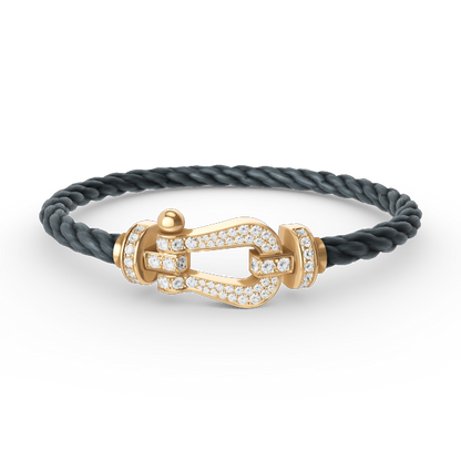 [Kincade Jewelery]FORCE LARGE HORSESHOE FULL DIAMOND BRACELET GOLD