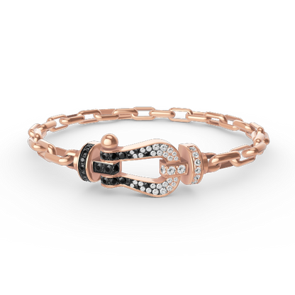 [Kincade Jewelery]FORCE LARGE HORSESHOE CLASP  METAL BRACELET