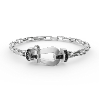 [Kincade Jewelery]FORCE LARGE HORSESHOE CLASP  METAL BRACELET