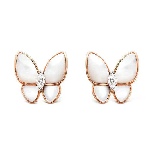 [Kincade Jewelery]BUTTERFLY MOP DIAMOND EARRINGS