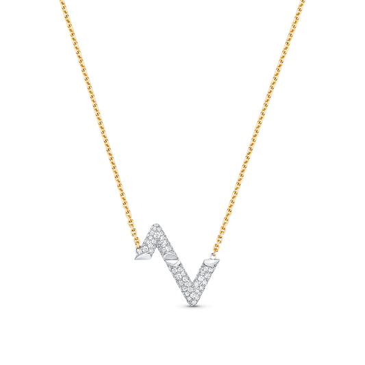[Kincade Jewelery]VOLT SILVER DIAMOND PEDANT NECKLACE