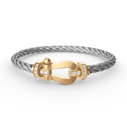 [Kincade Jewelery]FORCE LARGE HORSESHOE HALF DIAMOND BRACELET GOLD