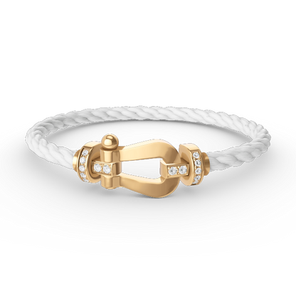 [Kincade Jewelery]FORCE LARGE HORSESHOE HALF DIAMOND BRACELET GOLD