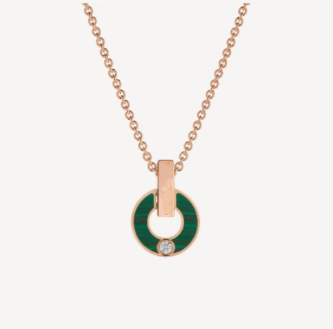 [Kincade Jewelery]GARI NECKLACE PINK GOLD MALACHITE