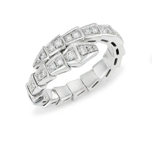 [Kincade Jewelery]SERPENTI RING SILVER DIAMOND PAVED 4MM