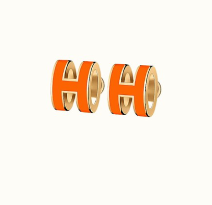 [Kincade Jewelery]MINI POP H EARRINGS ORANGE