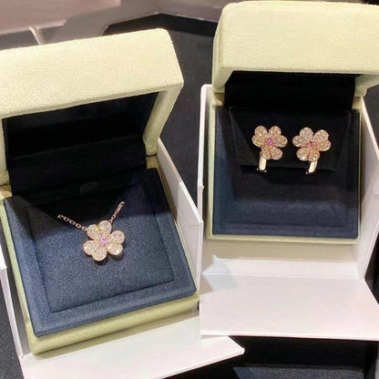 [Kincade Jewelery]FRIVOLE PINK GOLD FLOWER DIAMOND EARRINGS