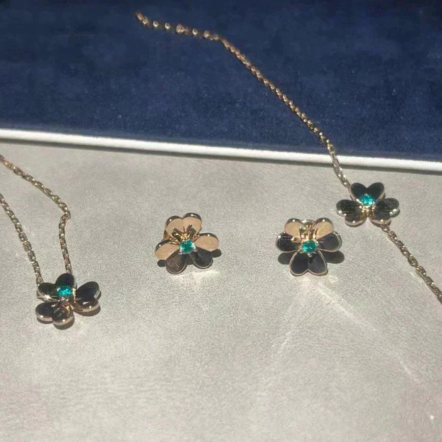 [Kincade Jewelery]FRIVOLE  FLOWER MALACHITE EARRINGS