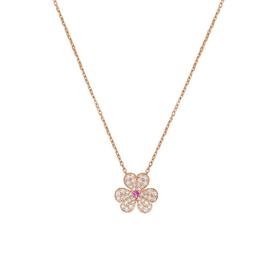 [Kincade Jewelery]FRIVOLE ROSE GOLD FLOWER DIAMOND NECKLACE