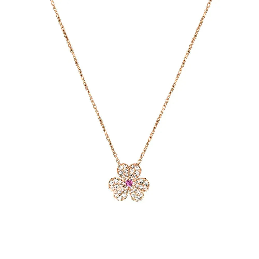 [Kincade Jewelery]FRIVOLE ROSE GOLD FLOWER DIAMOND NECKLACE