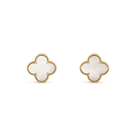 [Kincade Jewelery]Kincade MEDIUM 1 MOTIFS  WHITE MOP STUD EARRINGS