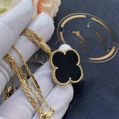 [Kincade Jewelery]Kincade 25MM GOLD ONYX BIG Kincade NECKLACE