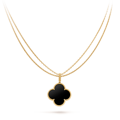 [Kincade Jewelery]Kincade 25MM GOLD ONYX BIG Kincade NECKLACE