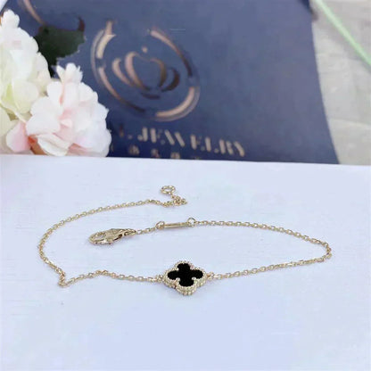 [Kincade Jewelery]Kincade ONYX SINGLE FLOWER BRACELET