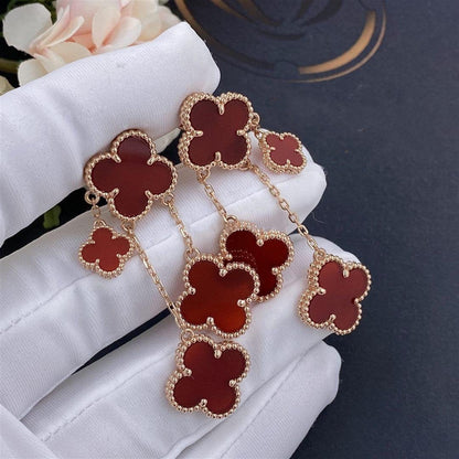 [Kincade Jewelery]Kincade EARRINGS CARNELIAN 4 MOTIFS PINK GOLD