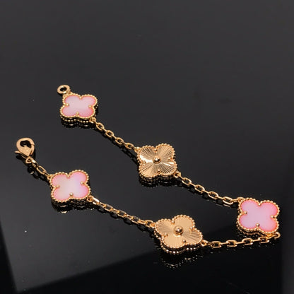 [Kincade Jewelery]Kincade BRACELET 5 MOTIF PINK AND PINK GOLD